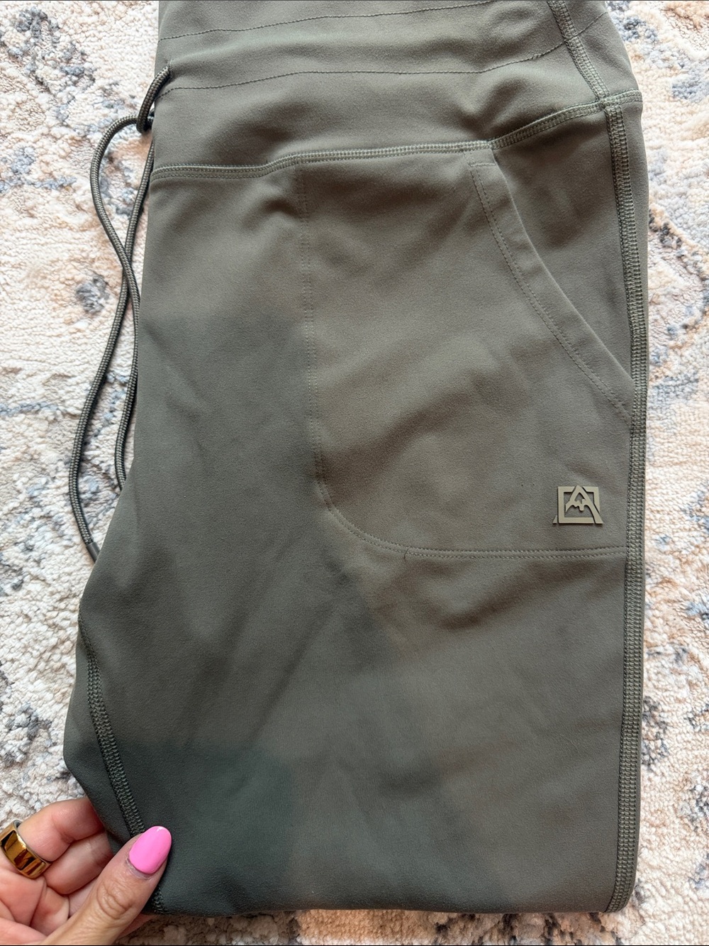 Avalanche Olive Green Women's Track Joggers with Drawstring